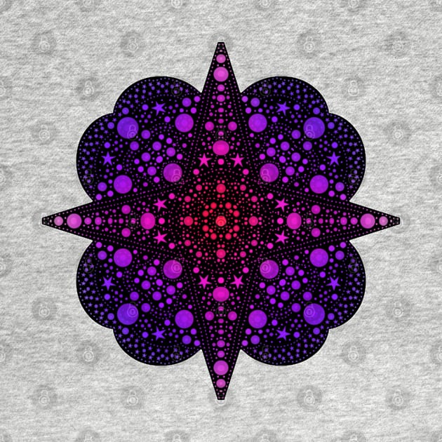 Star Mandala Gradient Pink-Purple by GermainArtistry